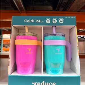 Reduce 24 oz Pink and Blue Insulated Tumblers